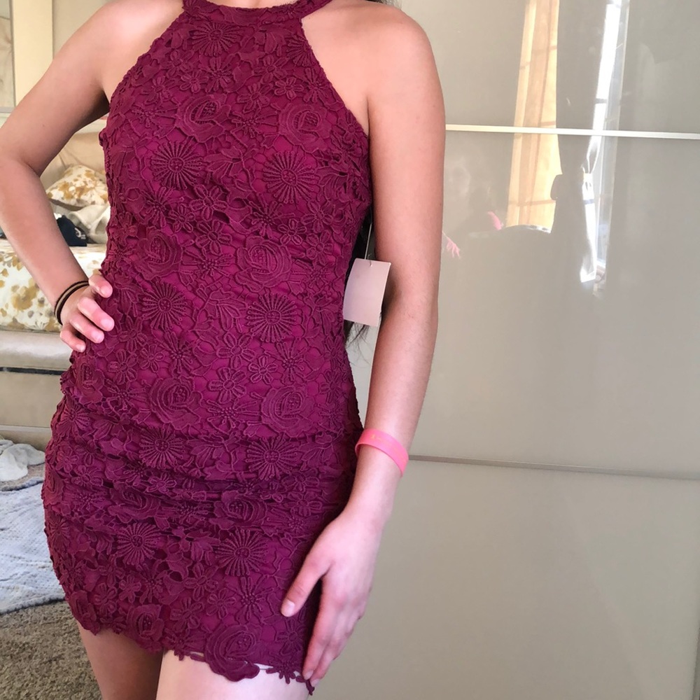 Lulu’s Crochet/Lace Bodycon Dress